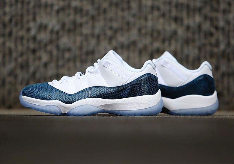 Giày Nike Air Jordan 11 Retro Low GS 'Navy Snakeskin' 2019 CD6847-102 - Ảnh 5