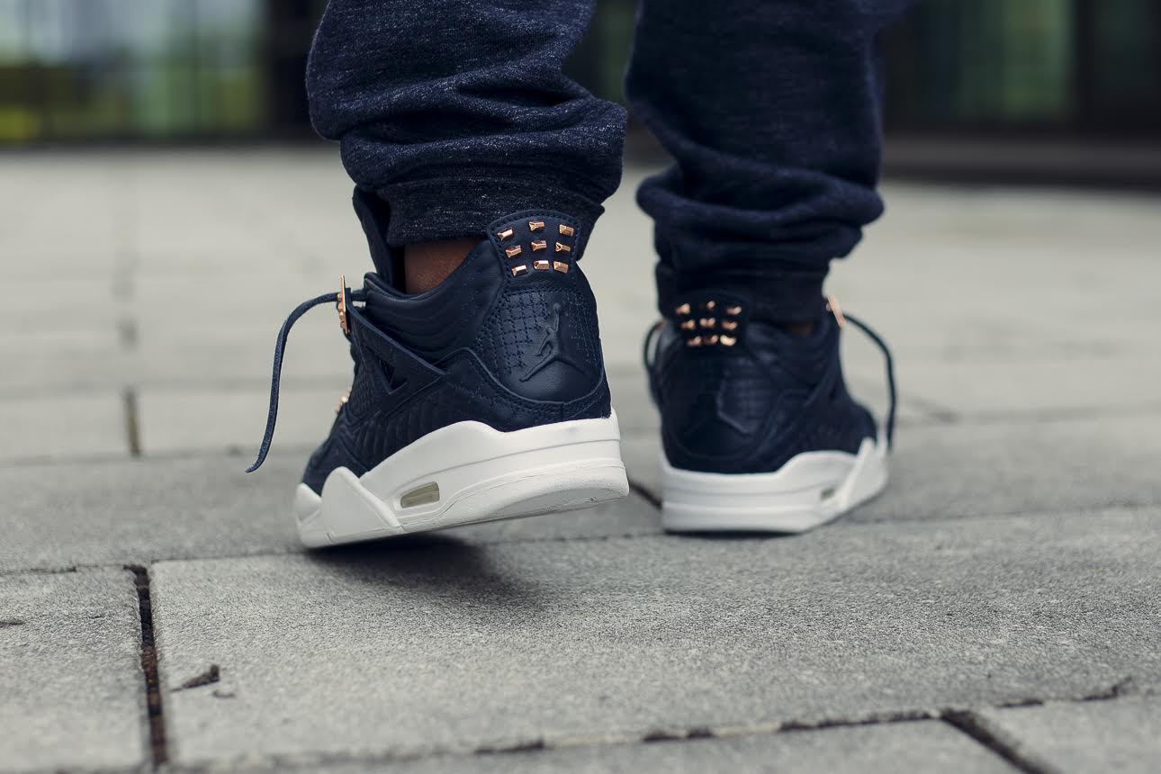 Giày Nike Air Jordan 4 Retro PRM 'Obsidian' 819139-402 - Ảnh 4