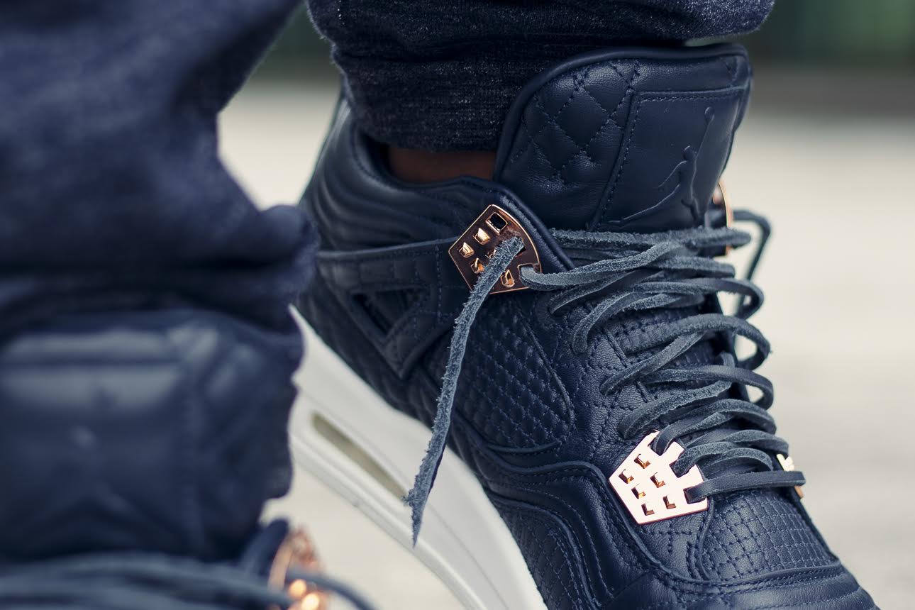 Giày Nike Air Jordan 4 Retro PRM 'Obsidian' 819139-402 - Ảnh 6