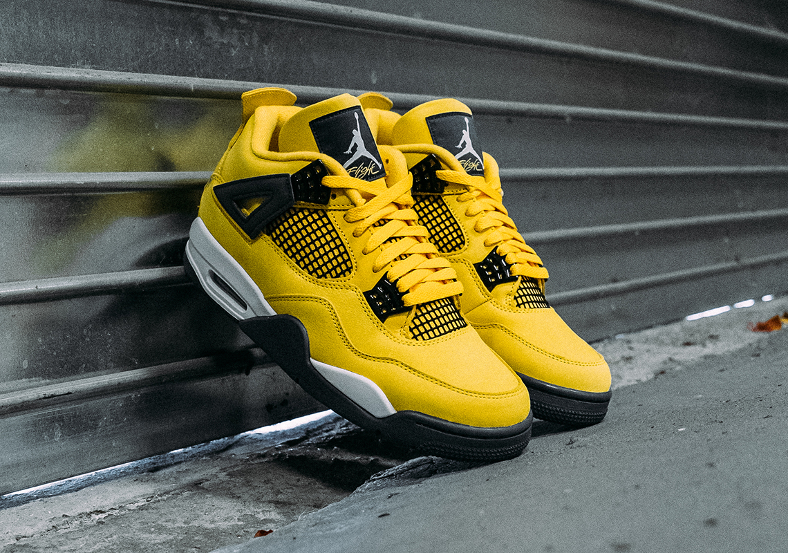 Giày Nike Air Jordan 4 Retro GS 'Lightning' 2021 408452-700 - Ảnh 4