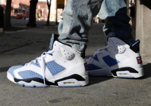 Alternative view of Giày Nike Air Jordan 6 Retro GS 'UNC Home' 384665-410