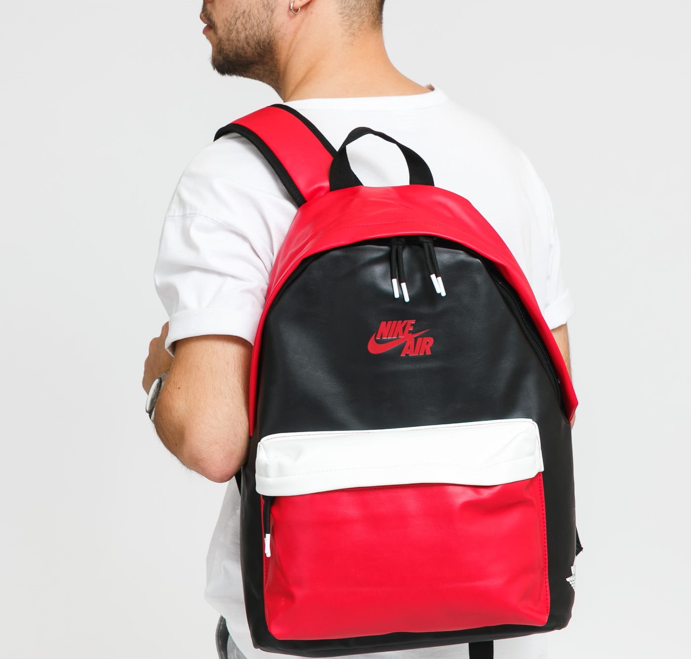 Balo Nike Air Jordan 1 Mashup Retro Backpack Gym Red Black 9A0390-KR5 - Ảnh 4