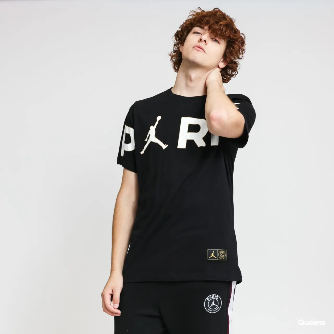 Alternative view of Áo Nike Paris Saint-Germain Wordmark t Shirt Black CK9785-010
