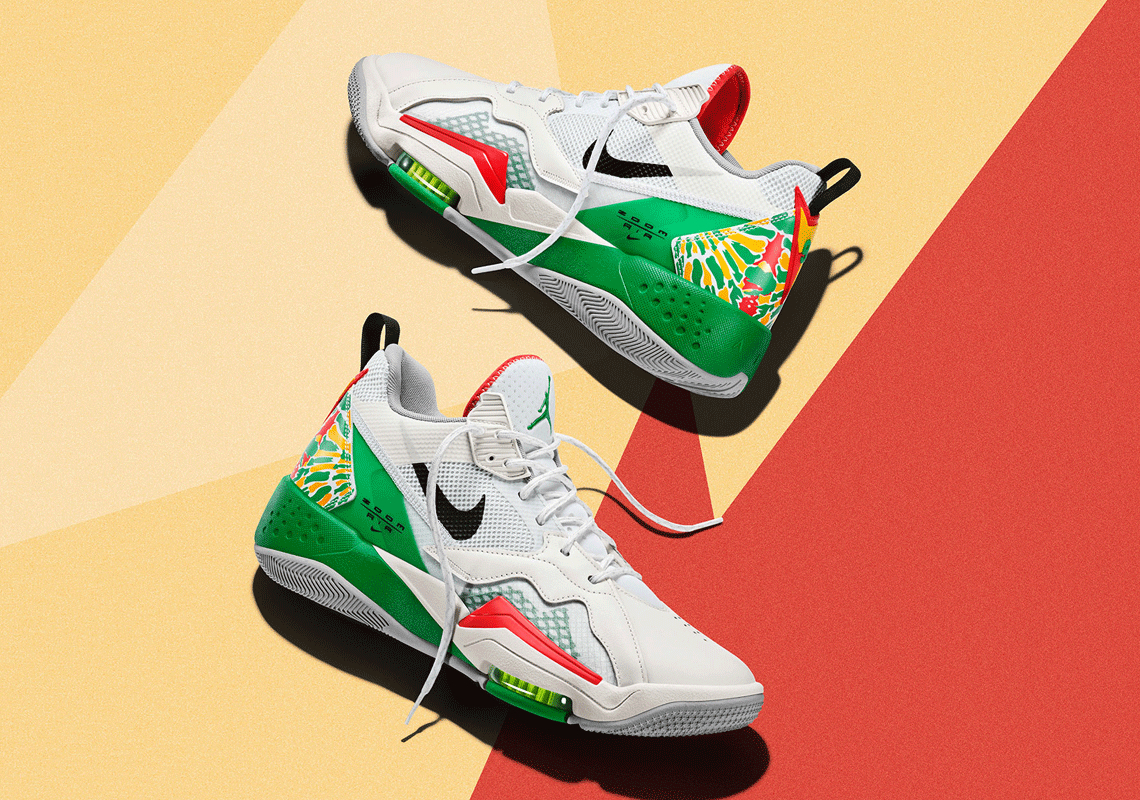 Giày Nike Air Jordan Zoom 92 White Lucky Green Dark Sulfur CK9183-103 - Ảnh 4