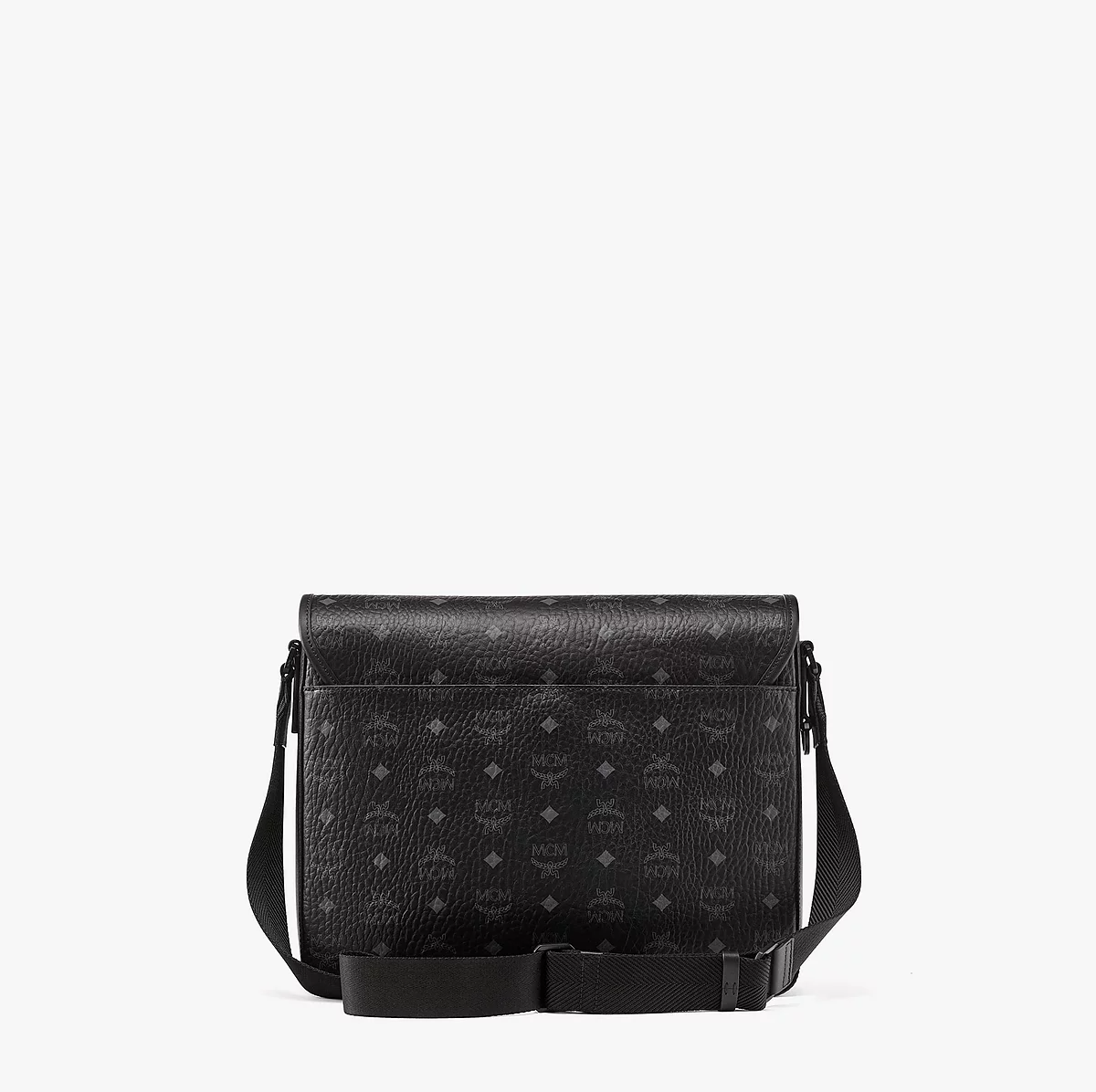 Túi MCM Klassik Messenger in Visetos 'Black' MMMCAKK02BK001 - Ảnh 4