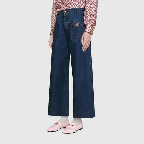 Alternative view of Giày Gucci Jordaan Tweed Loafers In Light Pink Tweed 431467-GYV10-5760