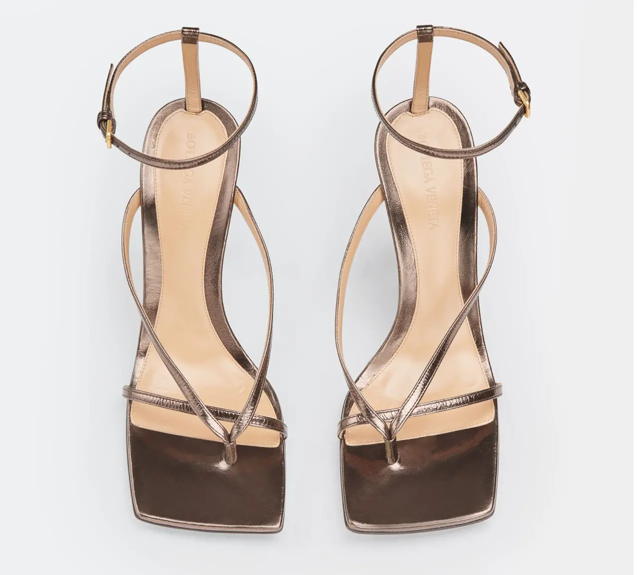 Alternative view of Giày Cao Gót Bottega Veneta Stretch Strap Sandal 'Fondant' 608835V1AI02113