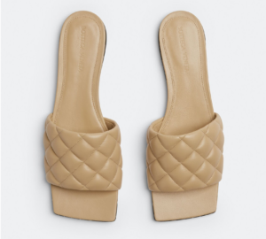 Alternative view of Dép Bottega Veneta Padded Flat Sandal 'Cane Sugar' 627710VBRR02624