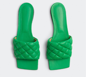 Alternative view of Dép Bottega Veneta Padded Flat Sandal 'Parakeet' 627710VBRR03708