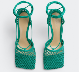 Alternative view of Giày Cao Gót Bottega Veneta Sandal 'Acid Turquoise' 651388VBSD33227
