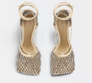 Alternative view of Giày Cao Gót Bottega Veneta Lace-Up Sandal 'Toile' 667206V0GU19215