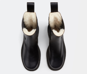 Giay Bottega Veneta Lug Shearling 'Black' 676890V1BN11000