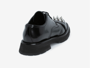 Alternative view of Giày Alexander Mc.Queen Punk Stud Derby 'Black Silver'