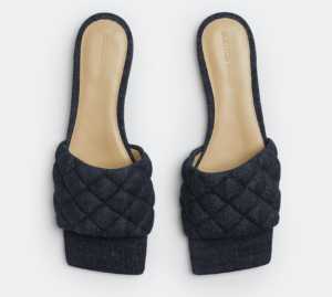 Alternative view of Dép Bottega Veneta Padded Flat Sandal 'Indigo' 708906V26M04245