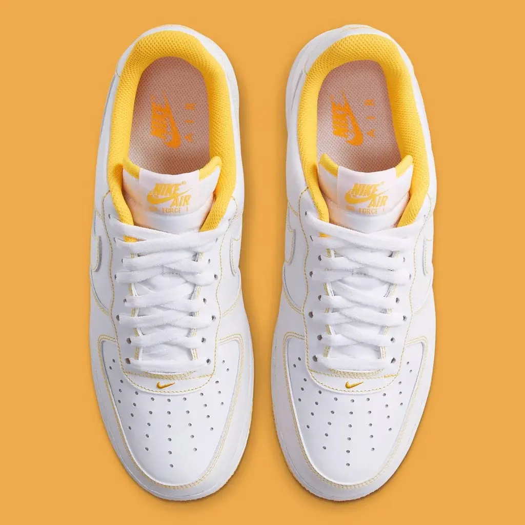 Giày Nike Air Force 1 '07 'Contrast Stitch White Laser Orange' CV1724-102 - Ảnh 5