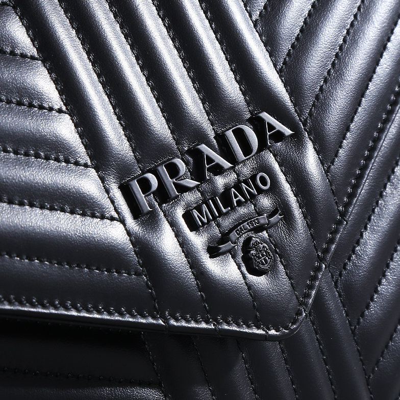 Túi Prada Diagram Leather Shoulder Bag 1BD226-WD91-F0ES9-ADO - Ảnh 6