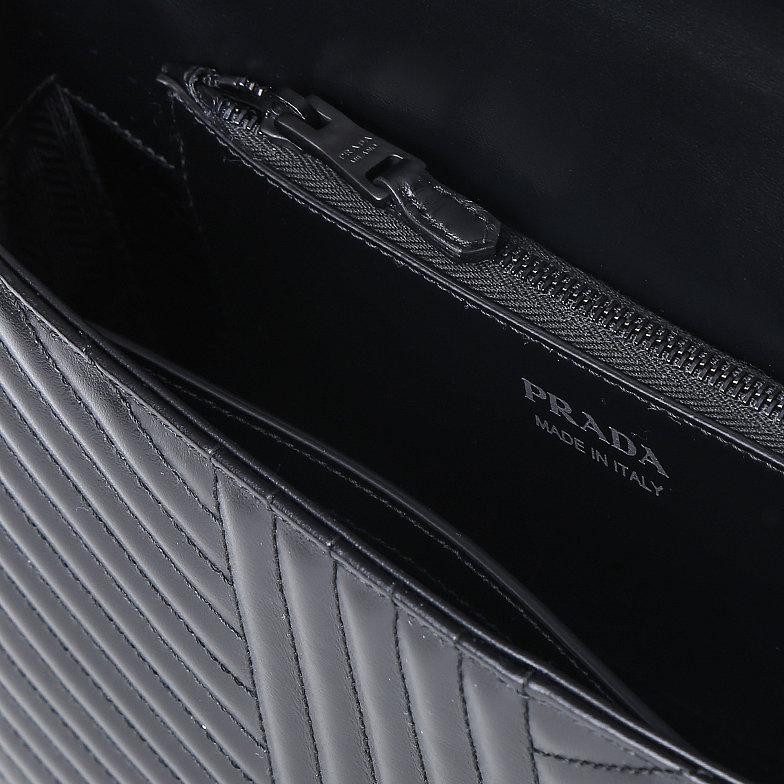 Túi Prada Diagram Leather Shoulder Bag 1BD226-WD91-F0ES9-ADO - Ảnh 4