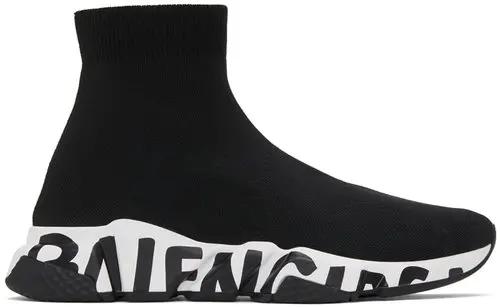 Giày Balenciaga Speed Graffiti Trainers Black White 645334-W2DB7-1015