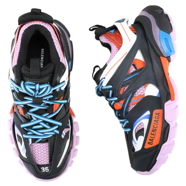 Alternative view of Giày Balenciaga Wmns Track Trainer Black Orange Pink 542436-W1GC1-1054