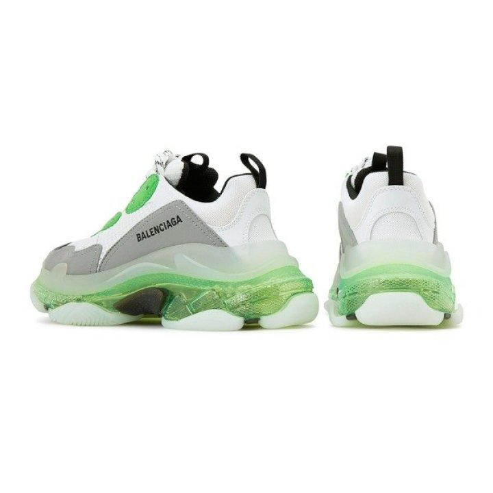 Giày Balenciaga Triple S Sneaker Clear Sole White Green 541624 W2GT1 9042 - Ảnh 4