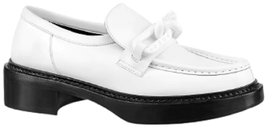 Giày Louis Vuitton Academy Loafers 'White' 1A9R7C