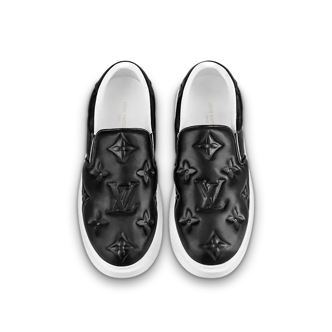 Giay Louis Vuitton Beverly Hills Slip On Trainers "Black" 1A9FAN