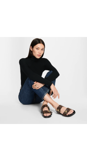 Alternative view of Dép Louis Vuitton Bom Dia Flat Mule 'Brown' 1A3R5S