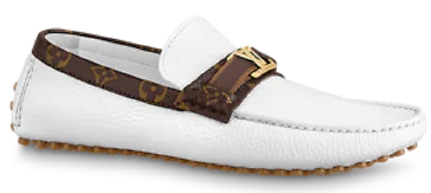 Giày Louis Vuitton Hockenheim Mocassins White 1A9I65