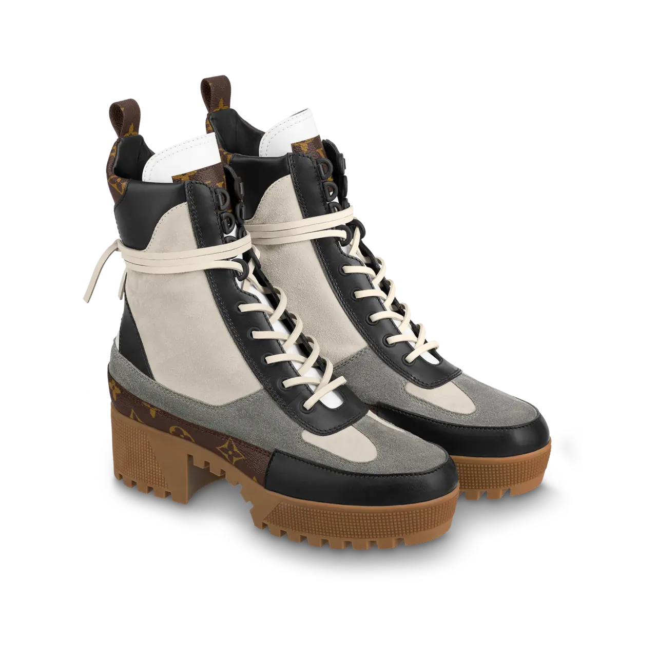 Alternative view of Giày Louis Vuitton Laureate Ankle Boots 'Dark Grey' 1AAP8B