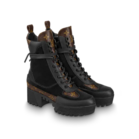 Giày Louis Vuitton Laureate Desert Boot Black 1A4XY1 - Ảnh 3