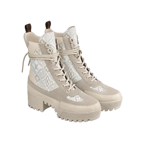 Alternative view of Giày Louis Vuitton Laureate Platform Boots 'Beige' 1AAIWN