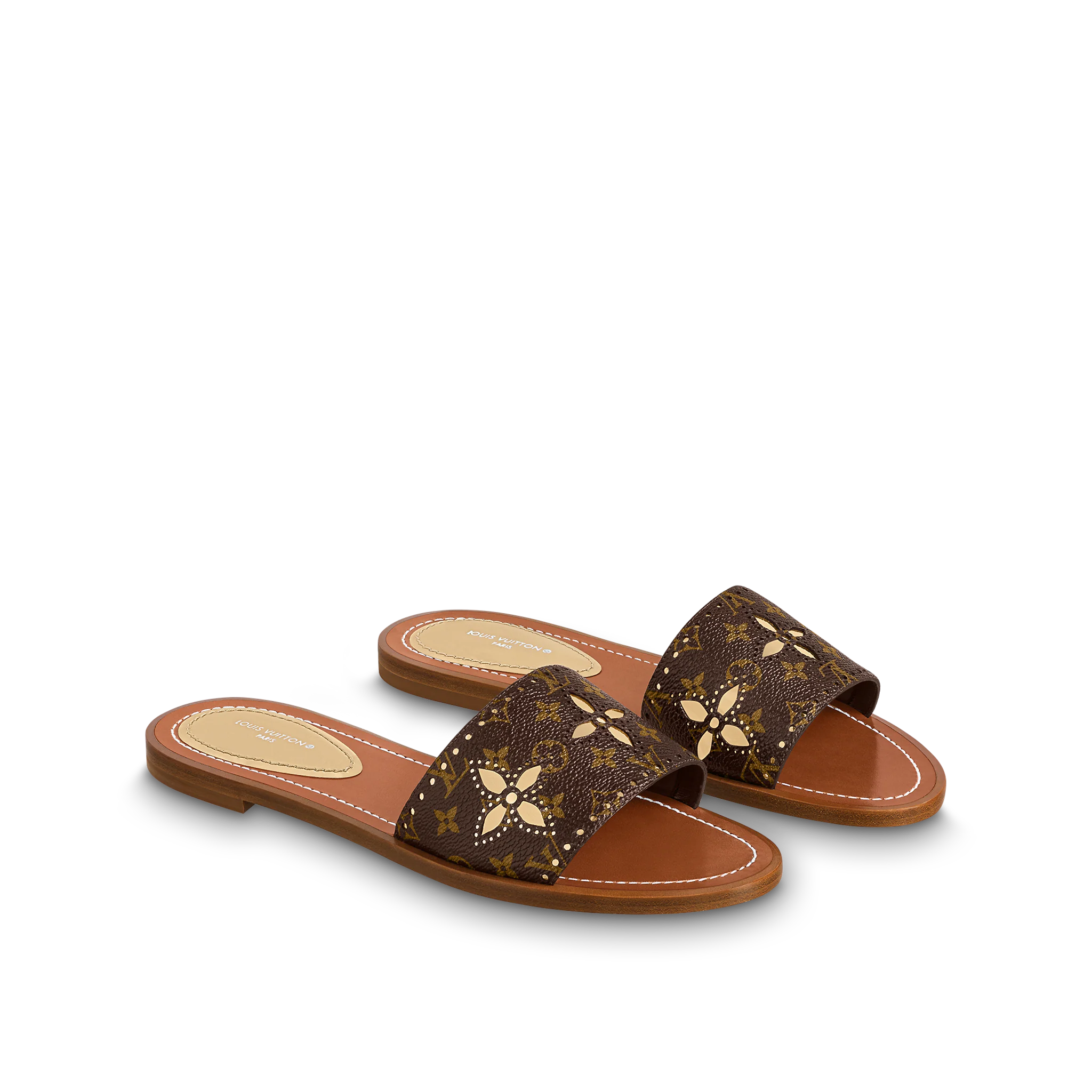 Dép Louis Vuitton Lock It Flat Mules 'Brown' 1A9RC4 - Ảnh 6