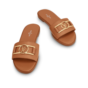 Alternative view of Dép Louis Vuitton Lock It Flat Mules 'Cognac Brown' 1A64ZO