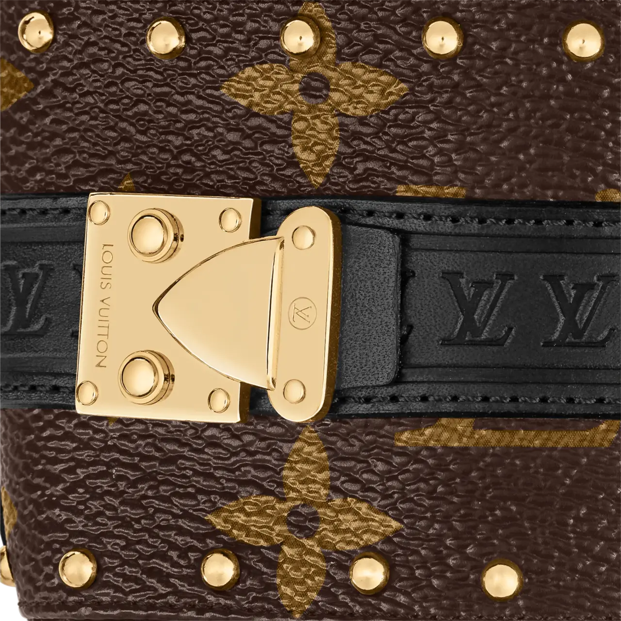 Alternative view of Dép Louis Vuitton Lock It Flat Mules 'Black' 1AAC3S