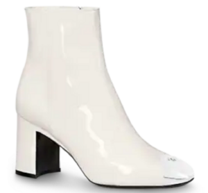 Giày Louis Vuitton Louise Ankle Boots Ercu White 1A94LU