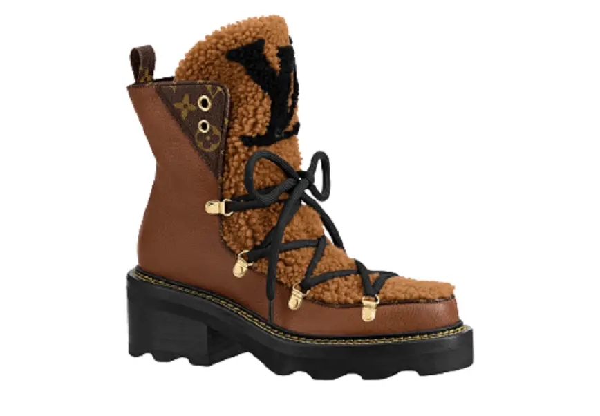 Giày Louis Vuitton Lv Beaubourg Ankle Boots Cognac 1A8CUQ