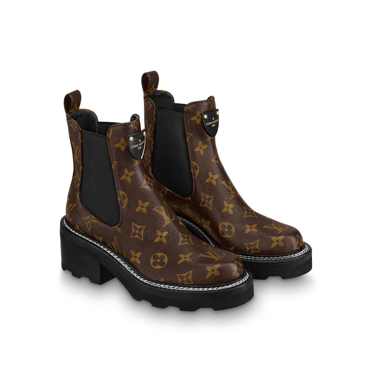 Alternative view of Giày Louis Vuitton LV Beaubourg Ankle Boots 'Cacao Brown' 1A8QCL