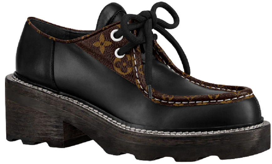 Giày Louis Vuitton Beaubourg Platform 'Black' 1A5SOC