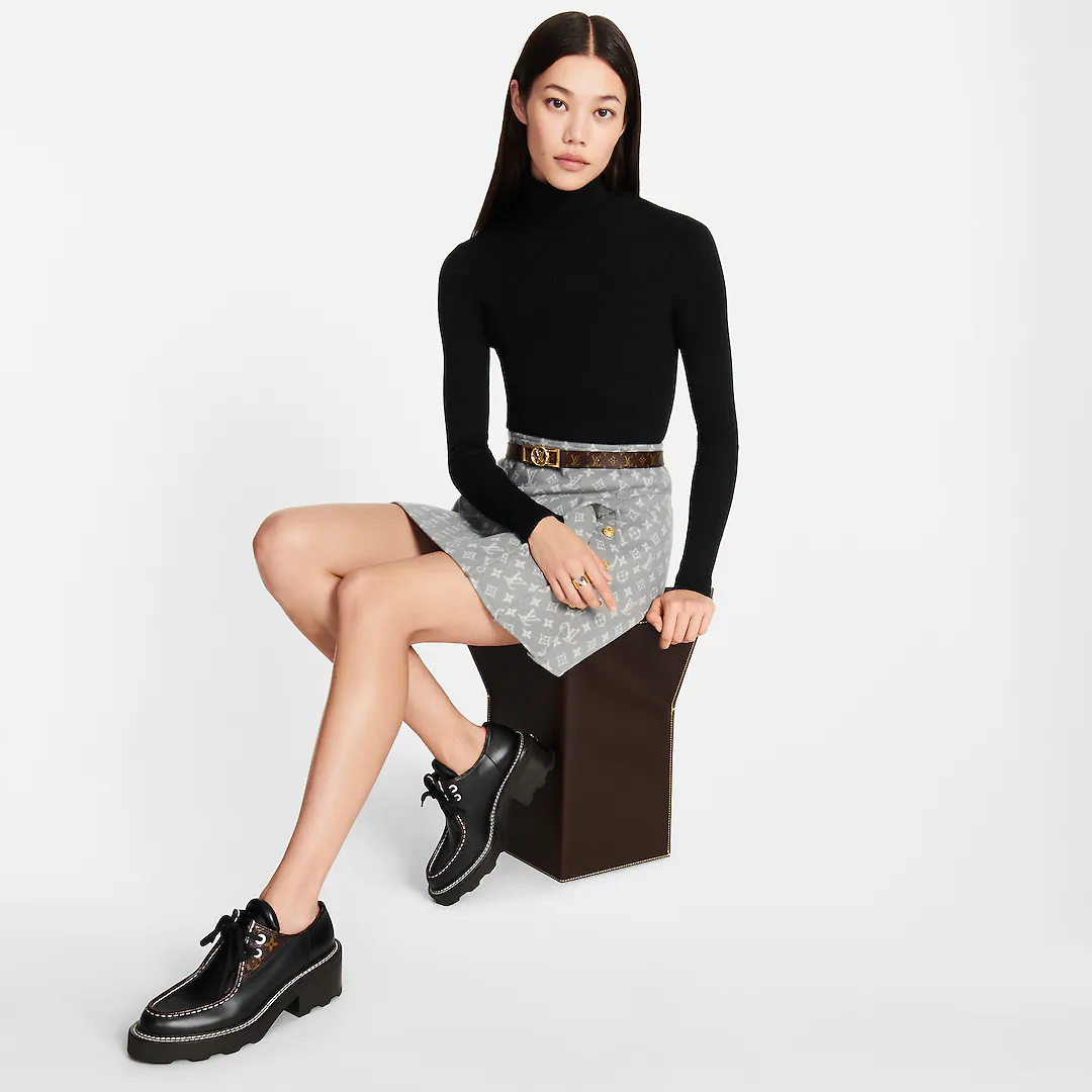 Giày Louis Vuitton Beaubourg Platform 'Black' 1A5SOC - Ảnh 2