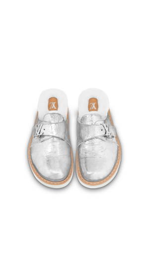 Alternative view of Giày Louis Vuitton LV Easy Mules 'Silver' 1A9INH