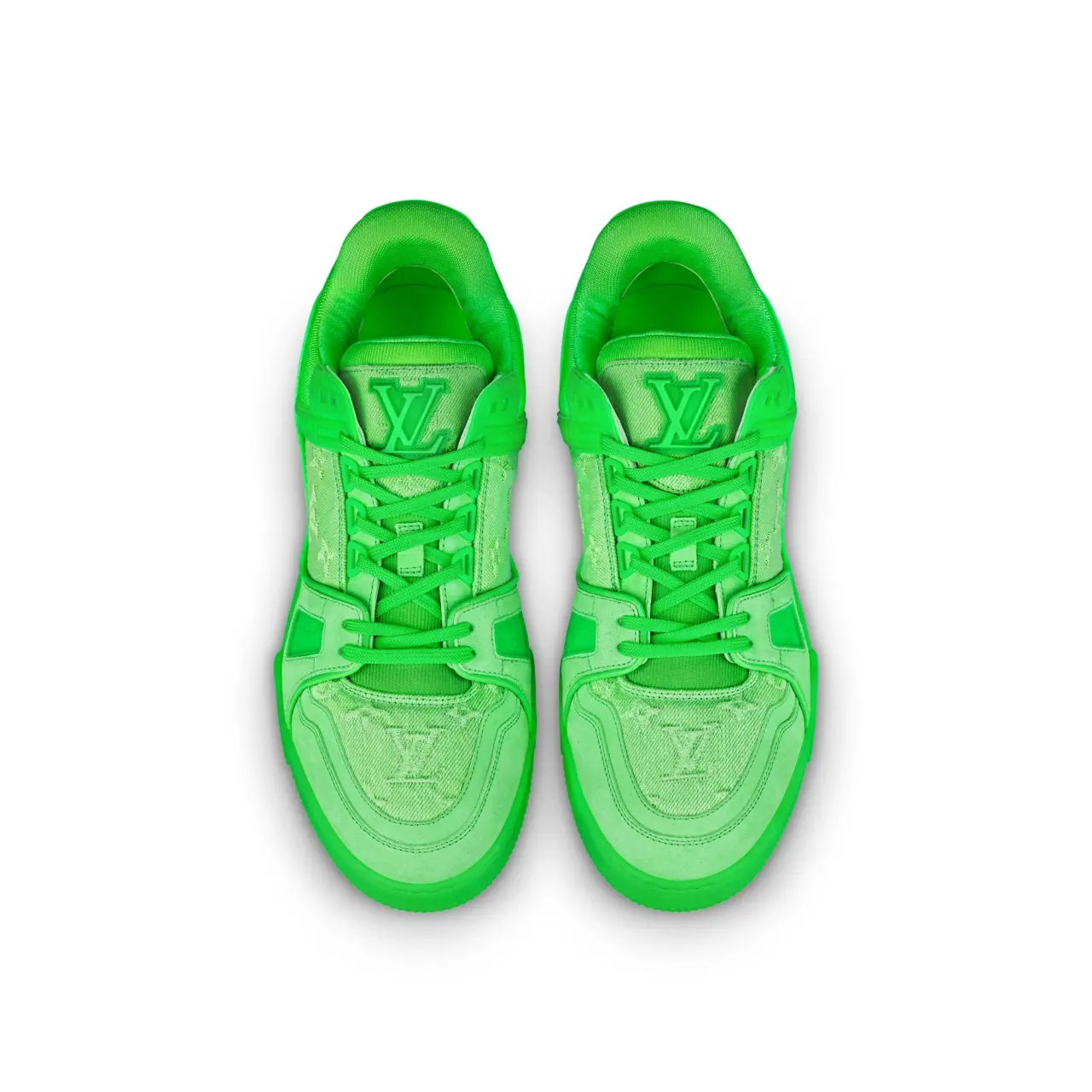 Alternative view of Giày Louis Vuitton Trainer 'Fluorescent Green Monogram' 1A8KD8