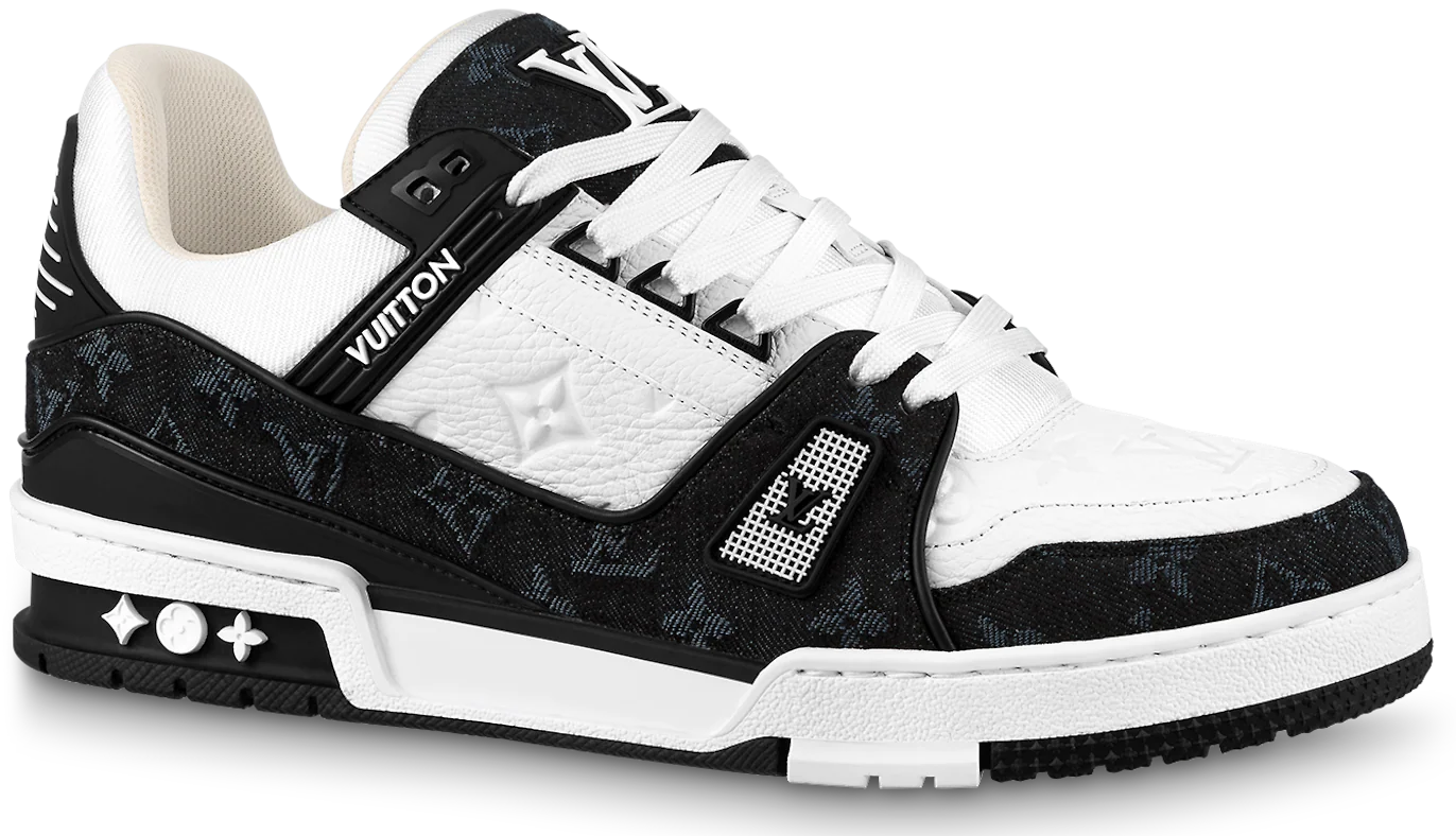 Giay Louis Vuitton LV Trainer Sneaker 'Black White' 1AAV8H