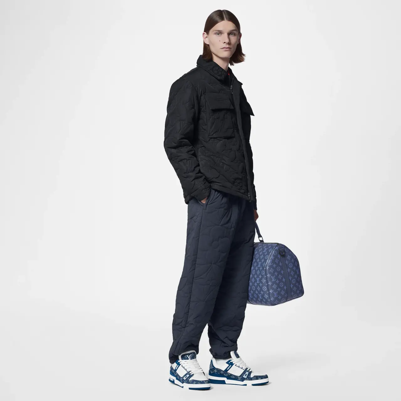 Giay Louis Vuitton Trainers "Blue" 1A9JGN