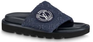 Dép Louis Vuitton Pool Pillow Flat Comfort Mules 'Blue' 1AABLU