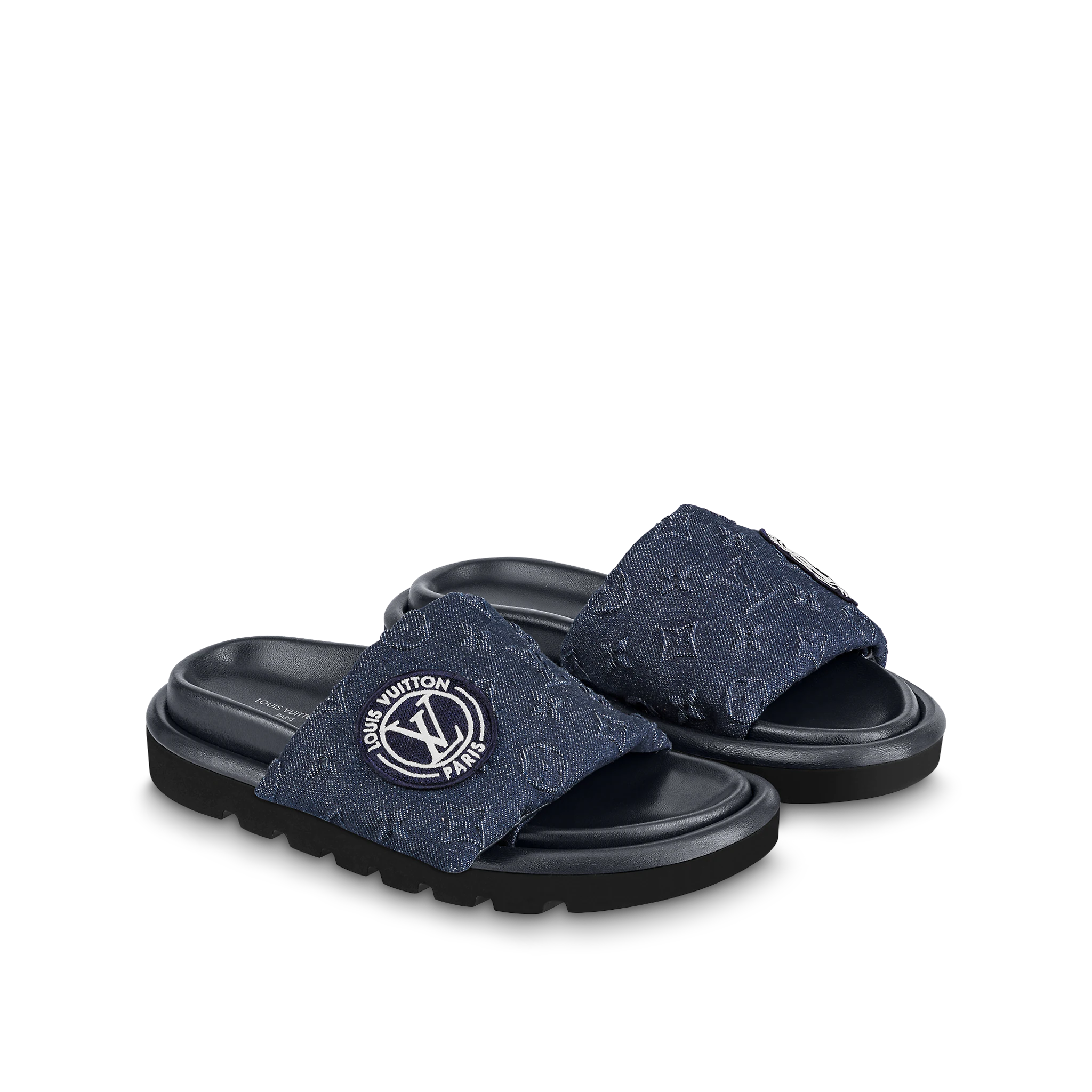 Dép Louis Vuitton Pool Pillow Flat Comfort Mules 'Blue' 1AABLU - Ảnh 2