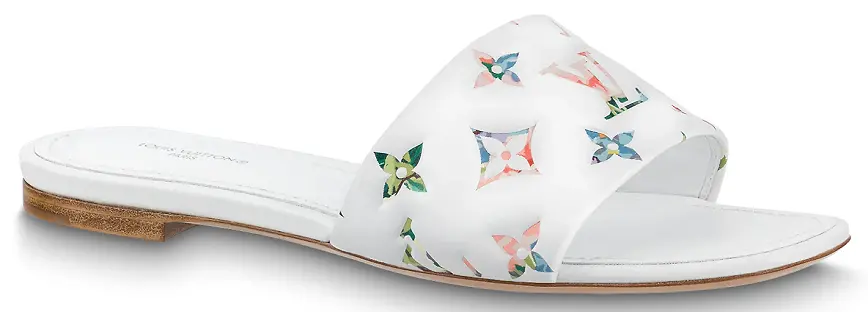 Giày Louis Vuitton Revival Flat Mules 'White' 1AAOR5