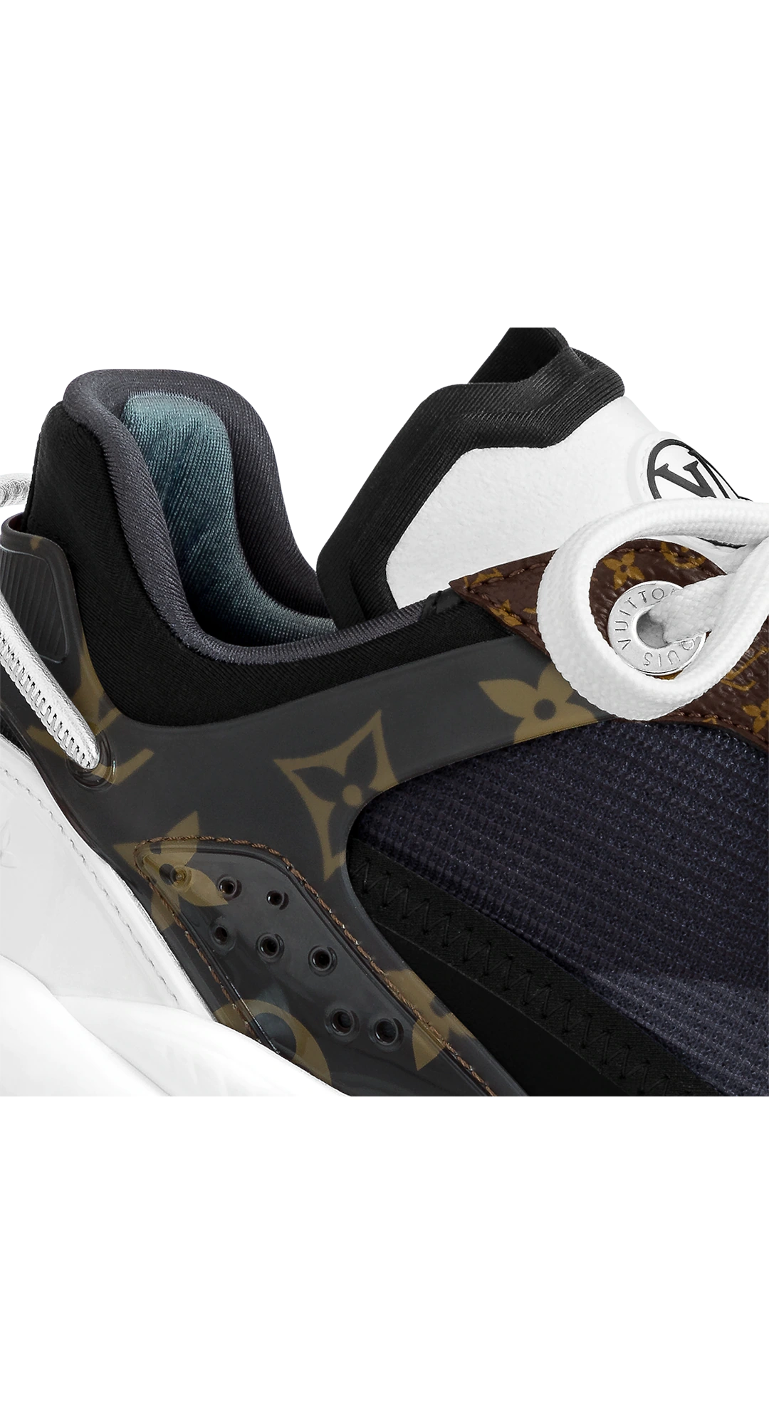 Giày Louis Vuitton Run 55 Trainers 'Black' 1AAP5L - Ảnh 3