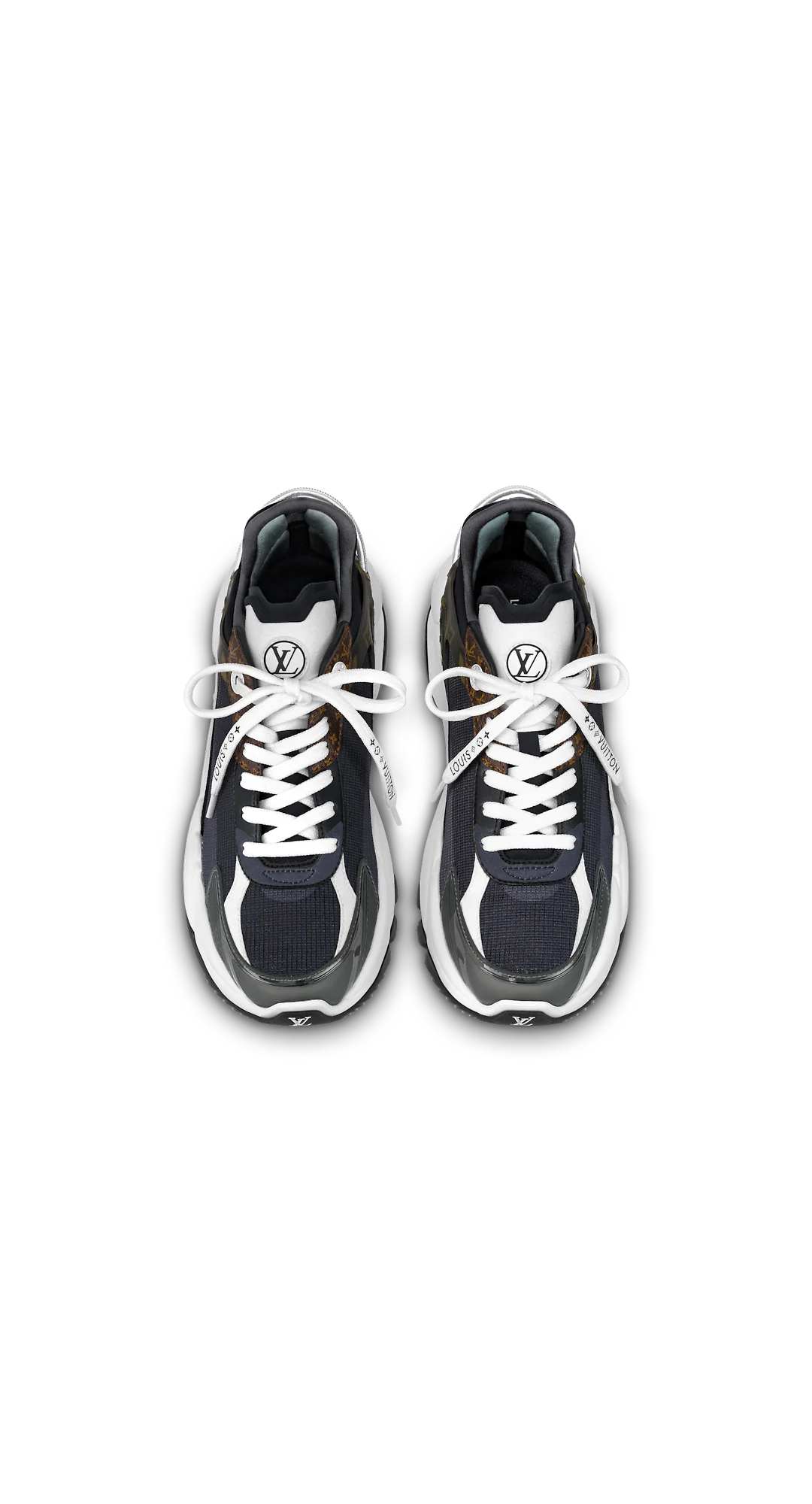 Giày Louis Vuitton Run 55 Trainers 'Black' 1AAP5L - Ảnh 4