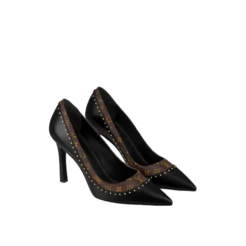 Alternative view of Giày Louis Vuitton Signature Pumps 'Black' 1AACFJ