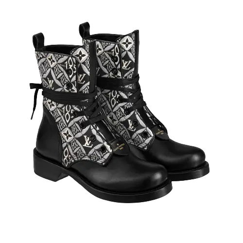 Alternative view of Giày Louis Vuitton Metropolis Flat Rangers 1854 'Grey' 1A8DF1